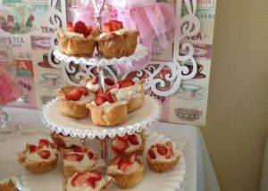 baby shower strawberry shortcakes