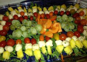 caprese skewers with fruit